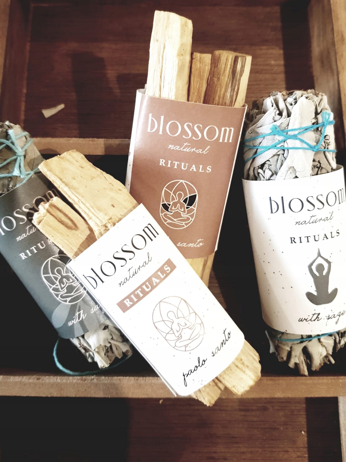 ZESTAW Kadzidło BIAŁA SZAŁWIA + PALO SANTO 3 szt