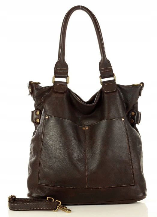 

Marco Mazzini Torebka skórzana vintage shopper z d