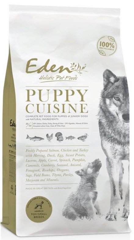 Karma sucha dla szczeniąt Eden Puppy Cuisine S, bezzbożowa 6kg exp.28.08.26