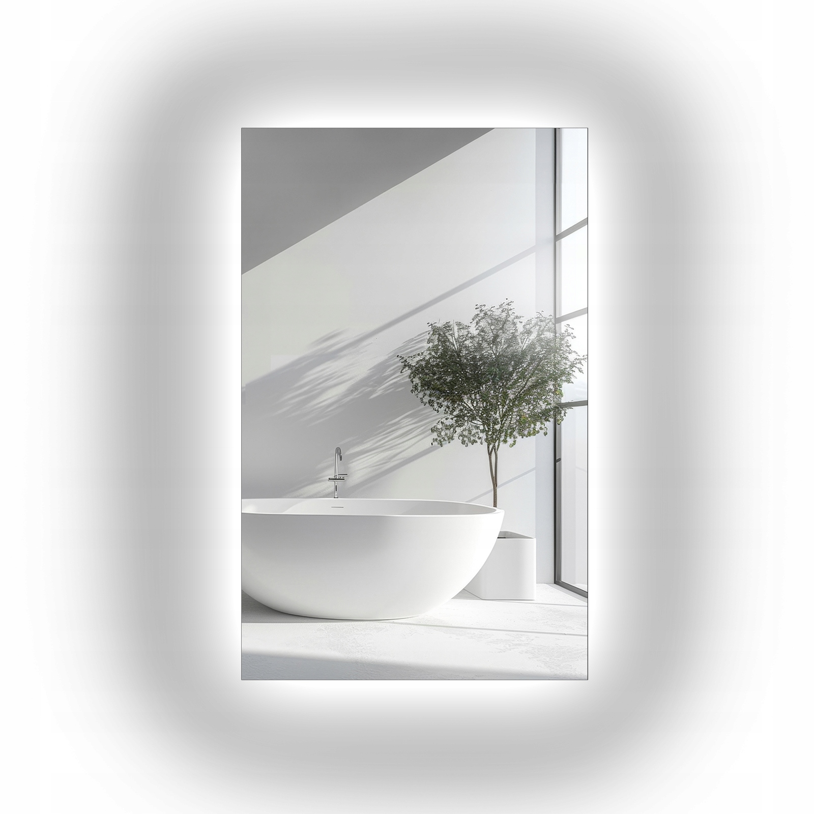 Obdélníkové Zrcadlo s Led osvětlením Agis 80x120cm