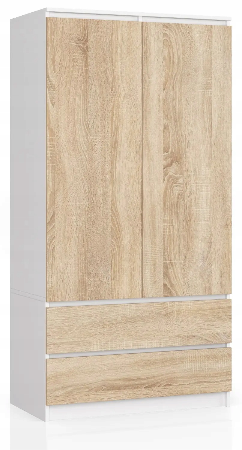 SZAFA S90 2D 2SZ CLP BIAŁY / SONOMA