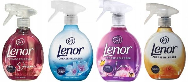 Levně 4x Lenor Crease Releaser Žehlička ve spreji MIX vůní 4x500 ml