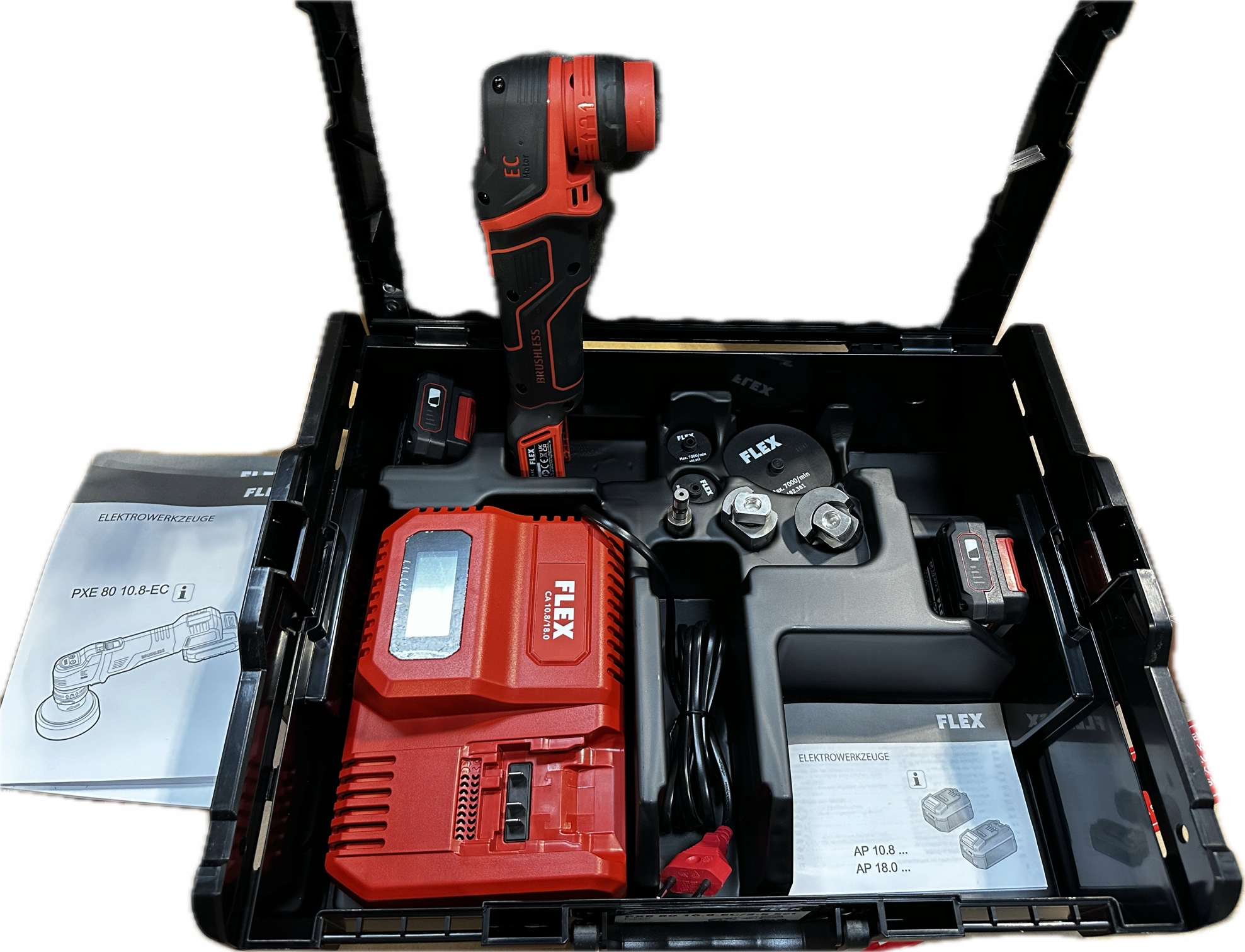 FLEX PXE 80 10.8-EC/2.5 SET mimośrodowa mini polerka akumulatorowa KOMPLET Marka Flex