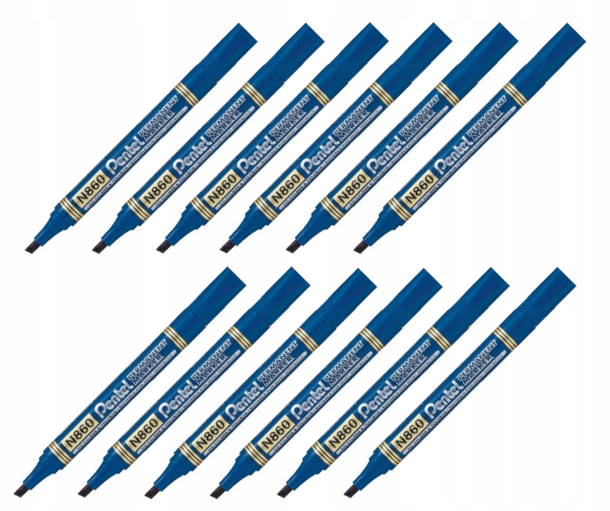 

Zestaw marker Pentel N-860 ścięty niebieski x12