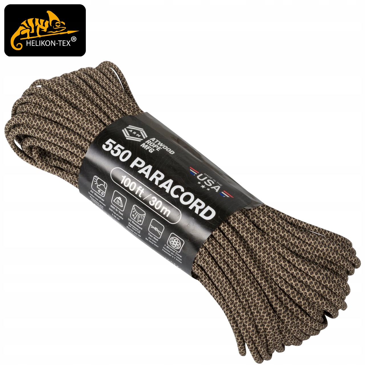 Linka Atwood 550 Rope Paracord 4mm/30m Hyena EAN (GTIN) 5908218787032