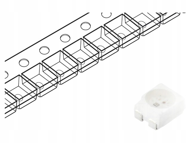LED programowalna RGB SMD 3528,PLCC4 3,5÷5,5VDC 120° 12mA (1szt)