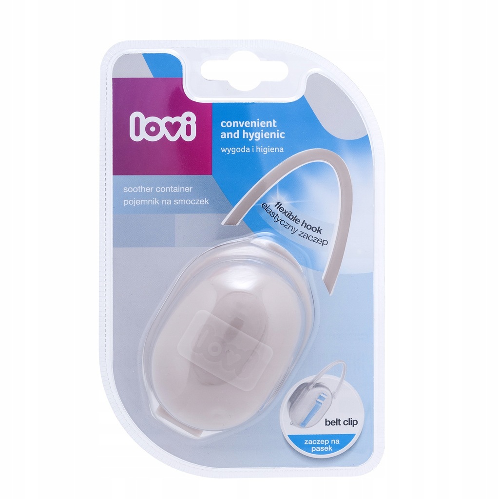 LOVI Etui Pudełko Na Smoczek Uchwyt 13/111 Beżowy Kolor odcienie brązu i beżu