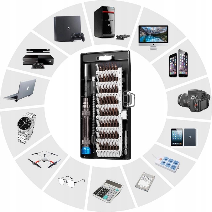 ZESTAW PRECYZYJNYCH ŚRUBOKRĘTÓW 60W1 BITY WKRĘTAK TORX MAGNETYCZNE MAGNES Marka Inna