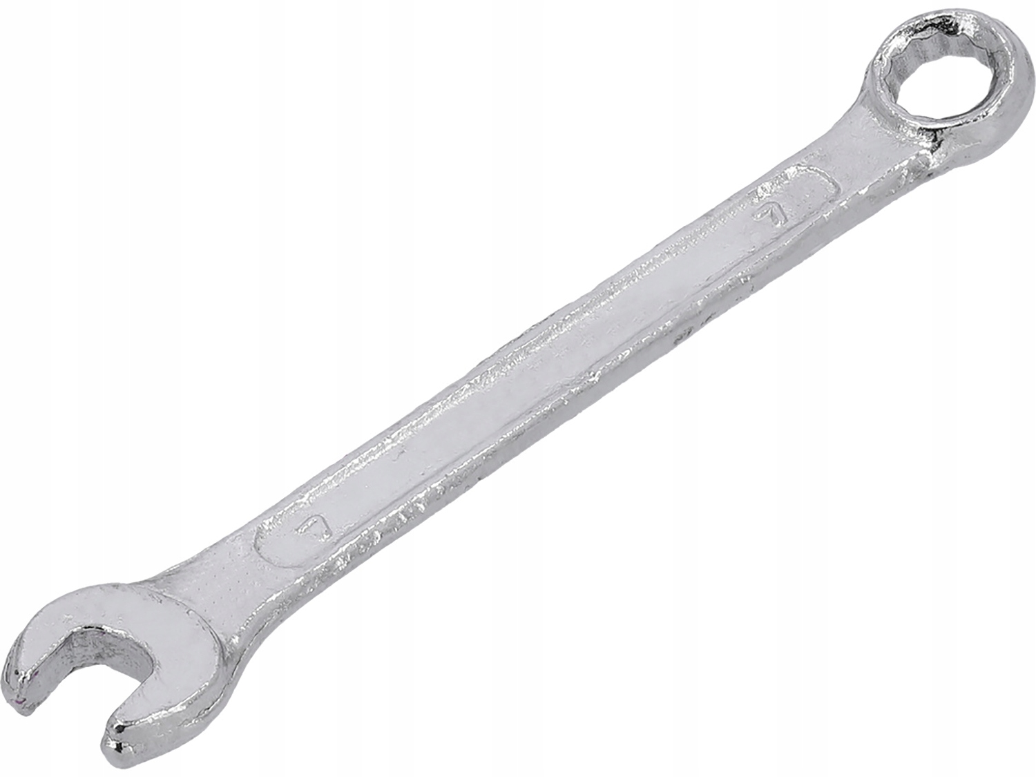 Klucz płasko-oczkowy 7 mm stal węglowa, chromowany - Vorel 51070