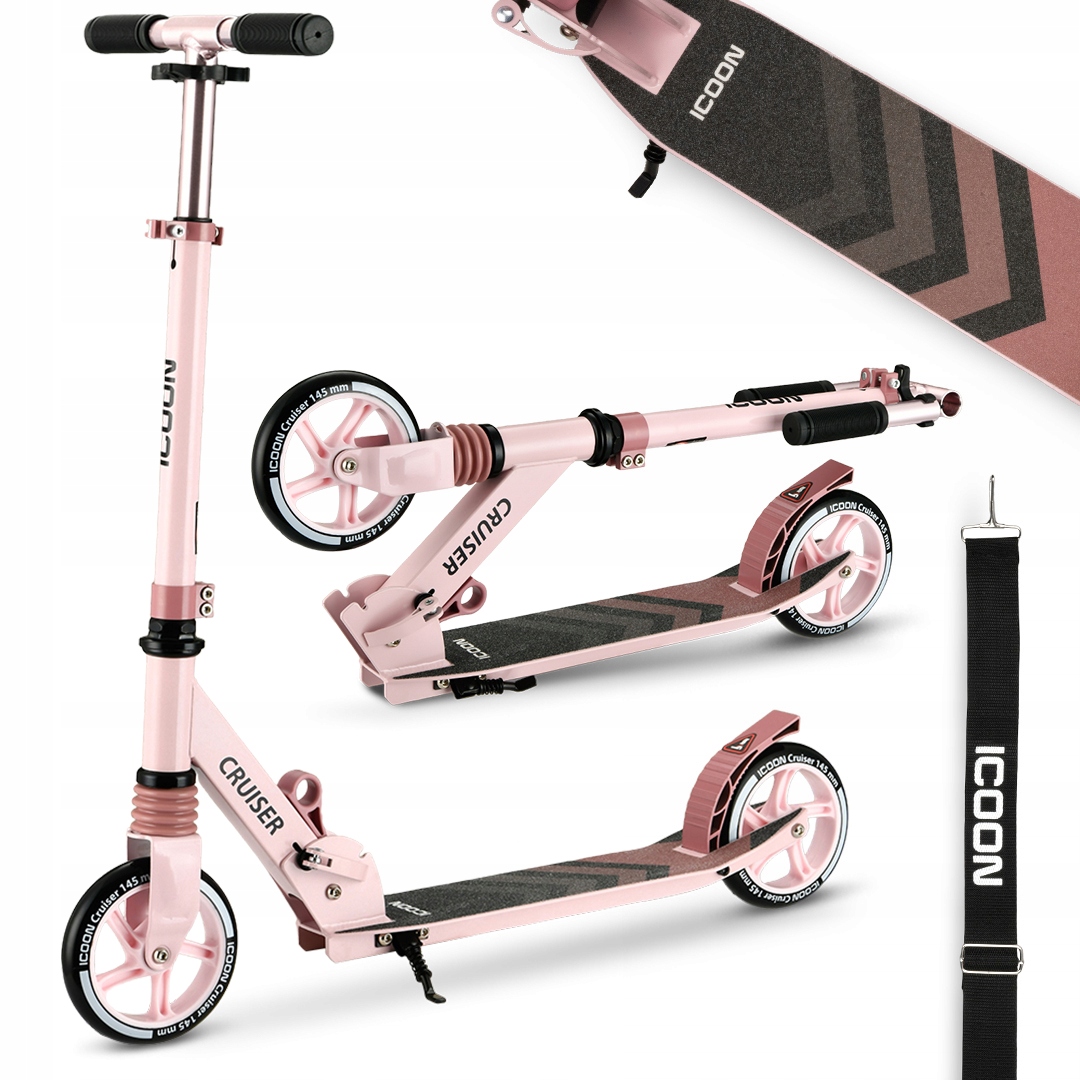 Hulajnoga 145 mm Icoon Cruiser Składana Amortyzator Regulowana Do 50 kg