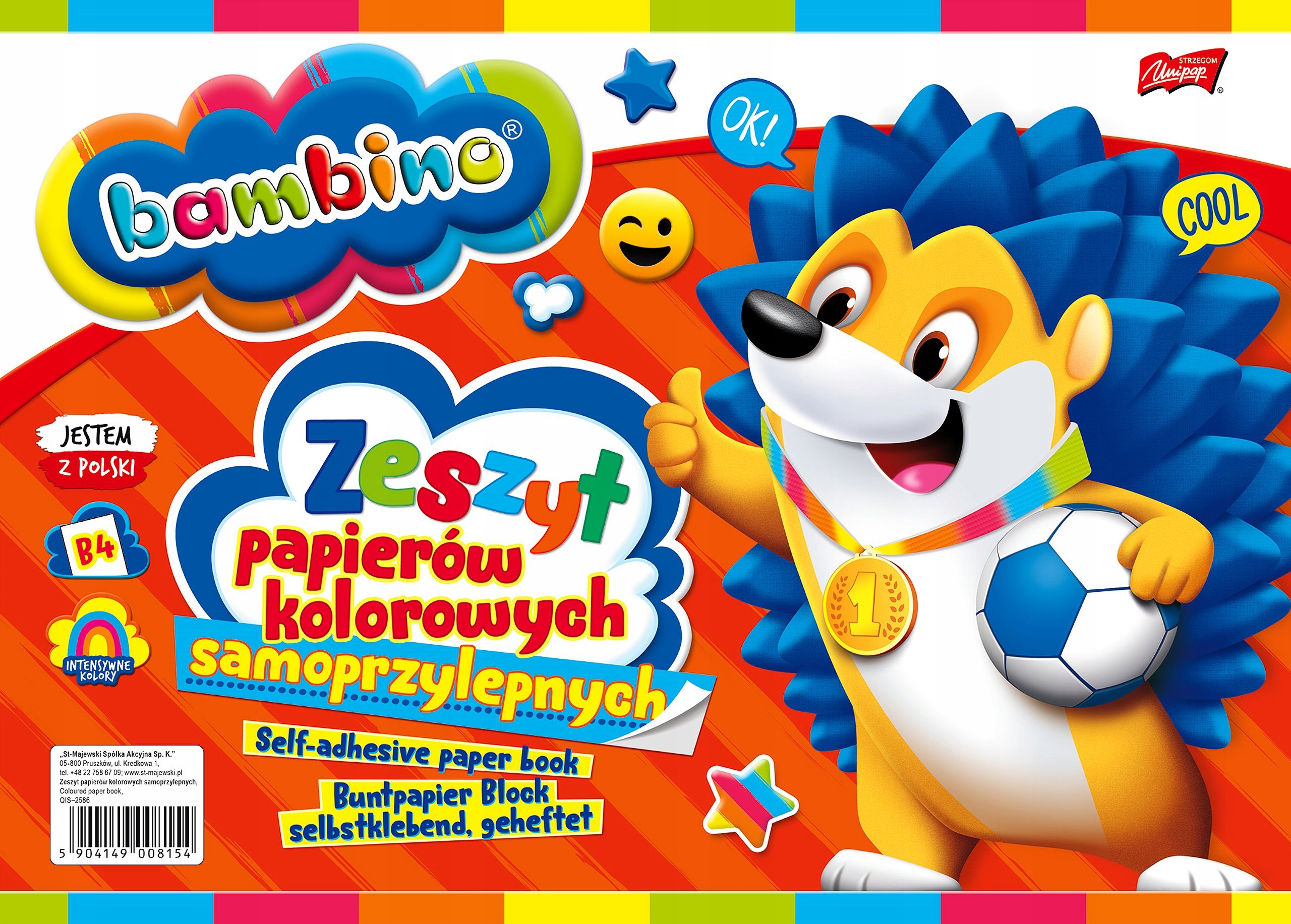 

Zeszyt Papierów Kolorowych Samoprzylepnych B4 8k