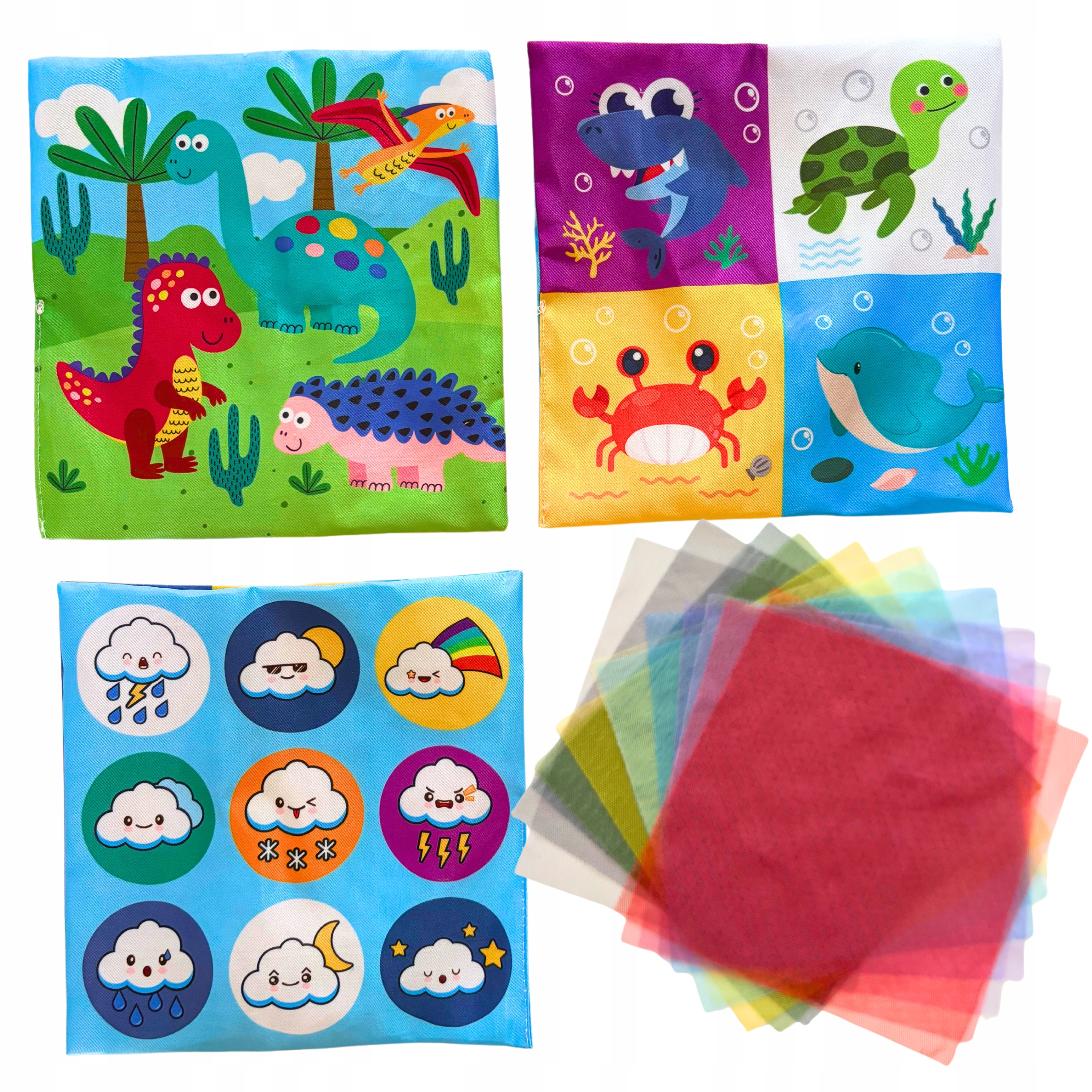 SORTER PUDEŁKO Z CHUSTECZKAMI PLUSZOWE SENSORYCZNE MONTESSORI ZWIERZĄTKA Marka Pozostałe