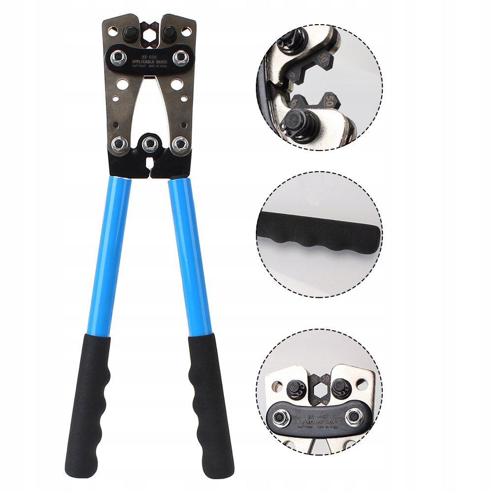 Krimperový Stroj Na Kabely, Konce Drátů, Lisovací Průchodky/objímky 6–50 mm2, 60 konců