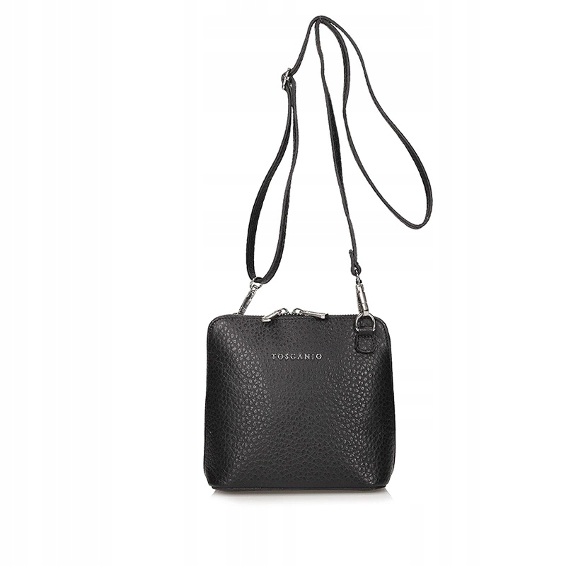 Dámská kabelka Toscanio F59 Černá kožená kabelka přes rameno