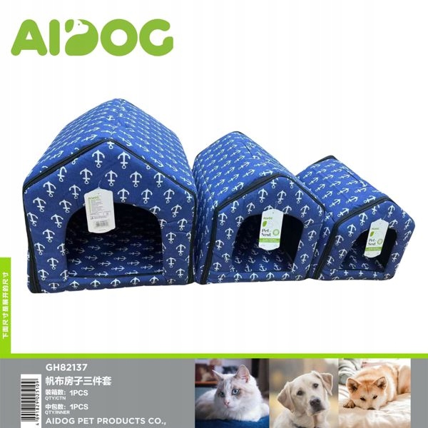 Levně Barevná sada pelíšků pro zvířata – 3 prvky s motivem soviček