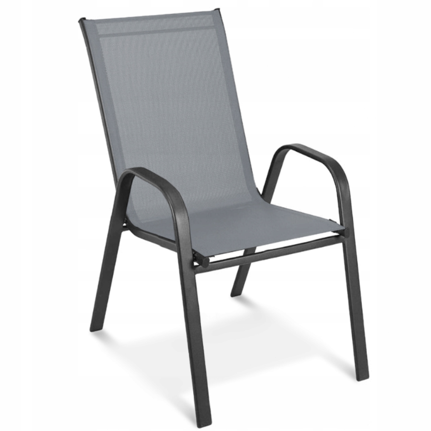 2x WYGODNE KRZESŁO OGRODOWE METALOWE BALKONOWE SZARE FOTEL MEBLE DO OGRODU Stan opakowania oryginalne