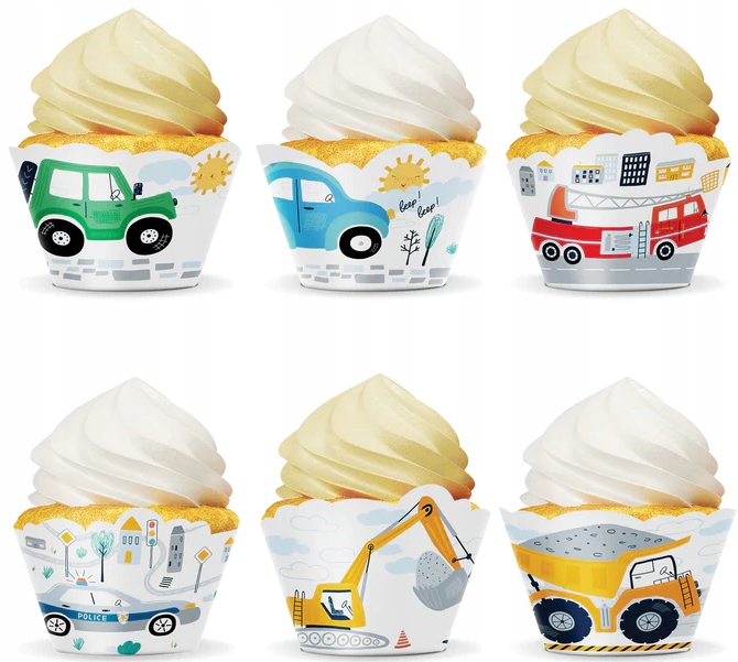 

Foremki Papilotki Muffiny Samochody Auta 6szt.