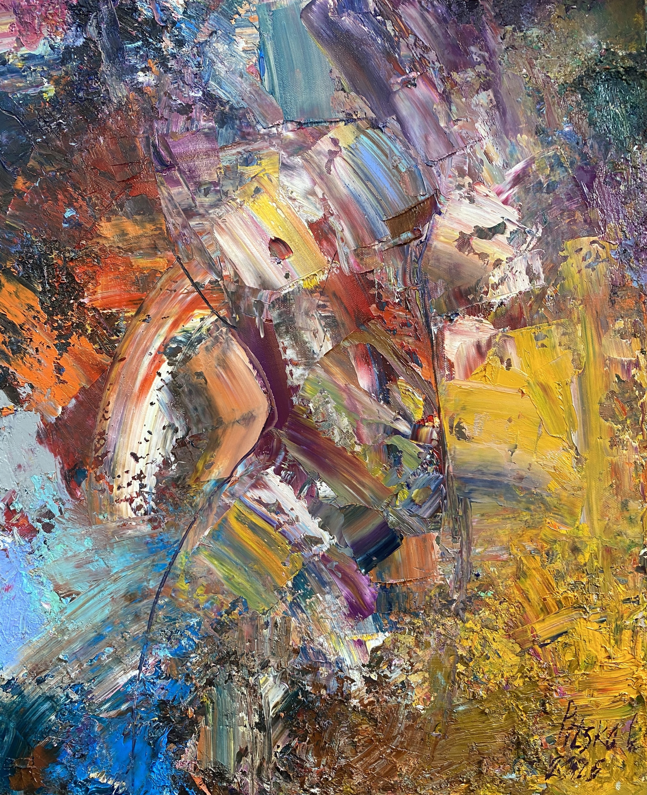 Pitsko Giennadij Sen w kolorze tablica 50x40 malarska płótno olej