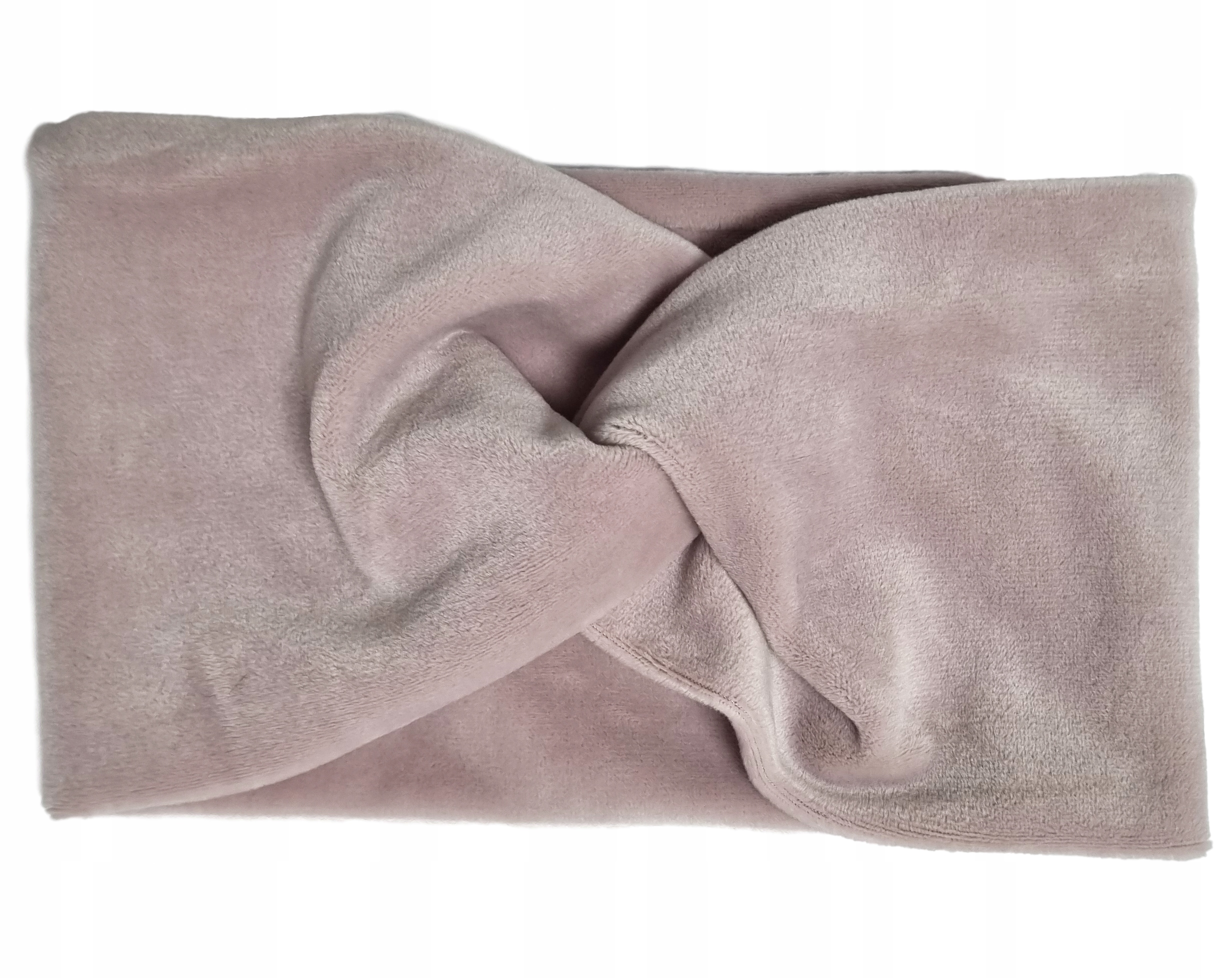 Piękna OPASKA damska WELUROWA CIEPŁA WĘZEŁ KOLORY Wzór dominujący bez wzoru