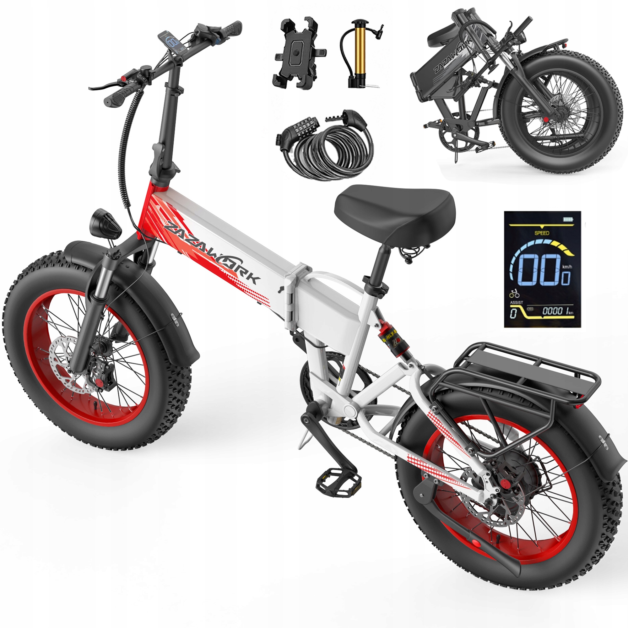 Off-Road Pojazdy Elektryczny Zazawork 1500W 48V 20AH 45km/h Hydrauliczne