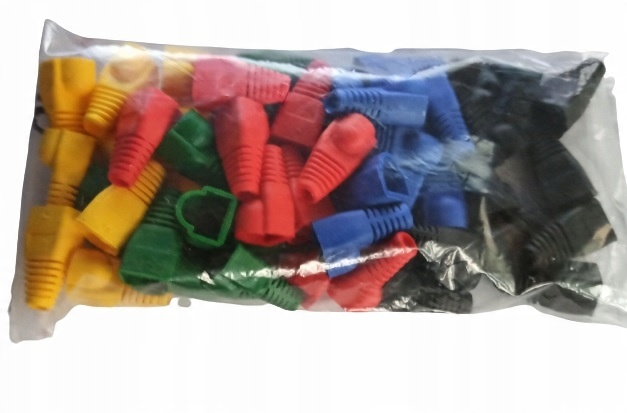 

50x Osłona odgiętka na wtyk RJ45 8p8c 5kolor(0422a