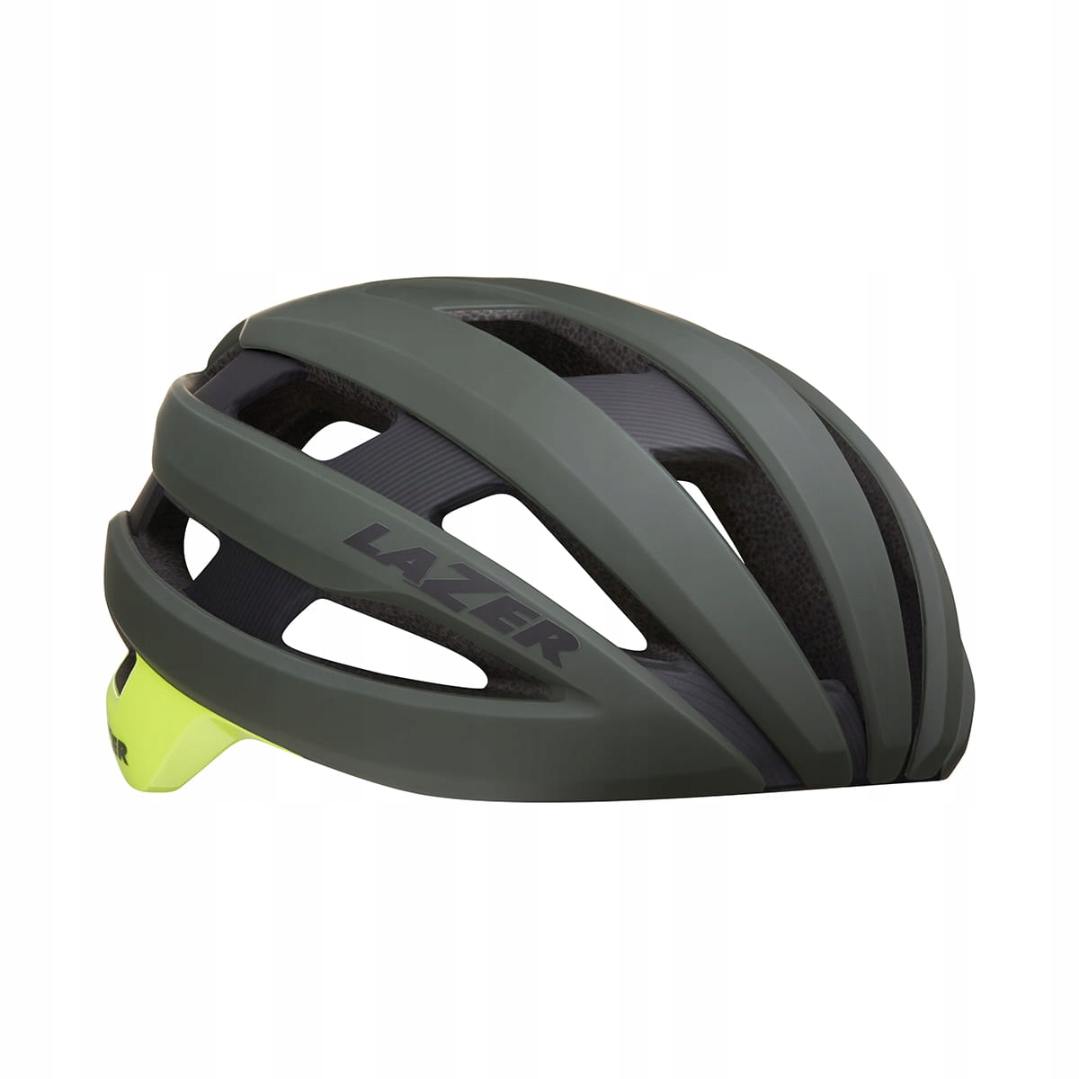Lazer Sphere Matte Dark Green F- Yellow L 58-61CM Ce-cpsc Szosa