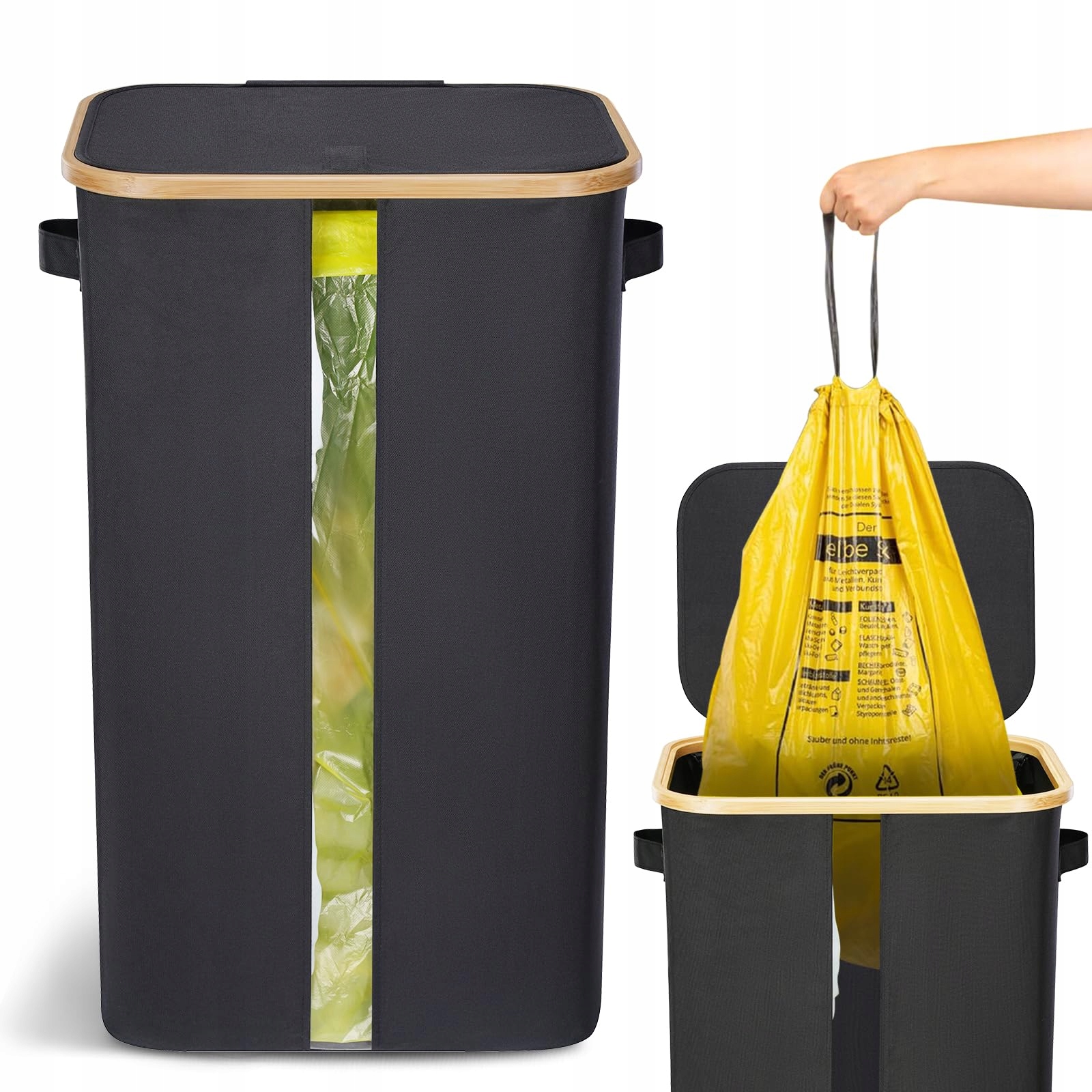 Levně Biigdan Žlutý stojan na sáčky 100 l, sběratelská nádoba, žlutý stojan