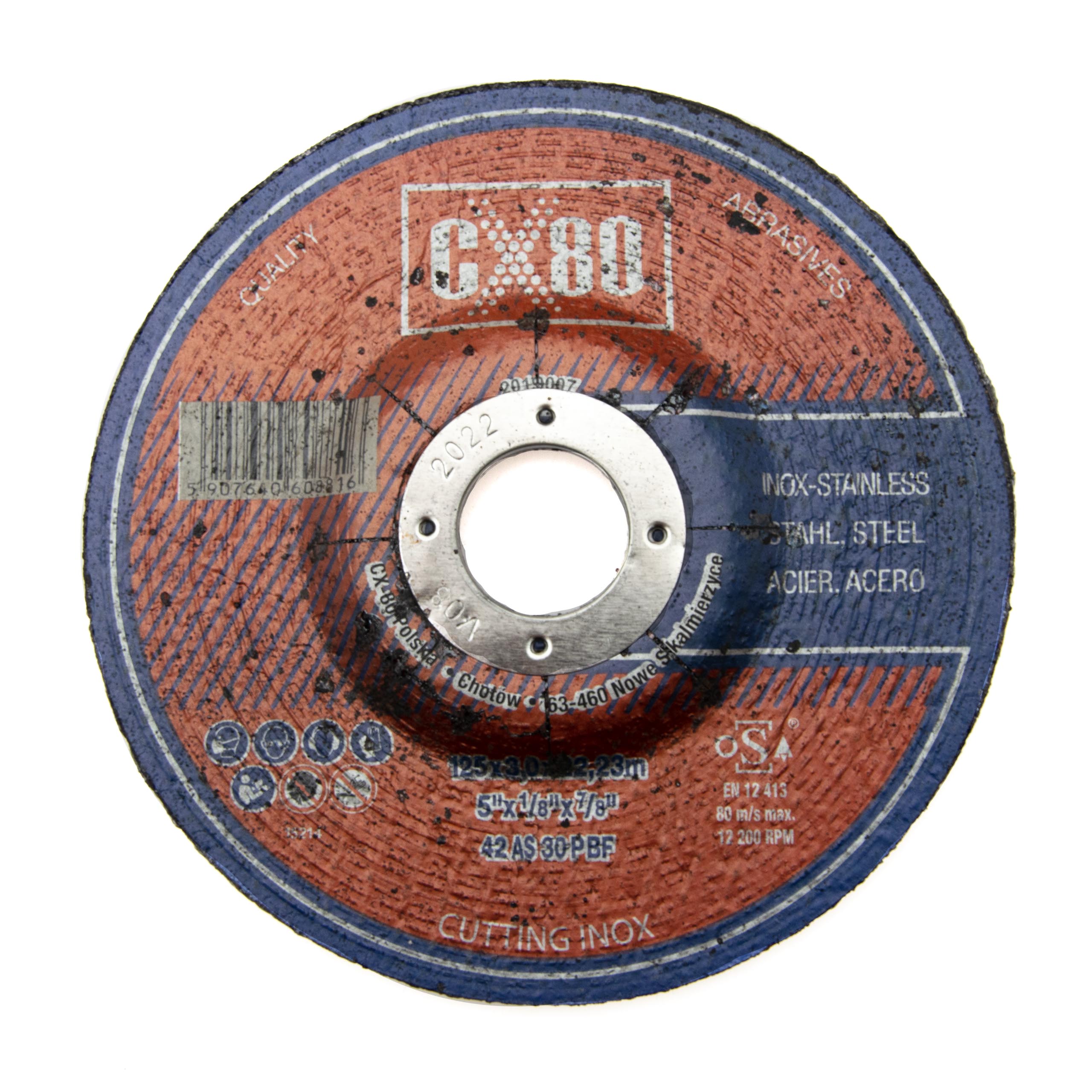 

CX80 881 tarcza do cięcia stali 125 x 3 x 22,23 mm