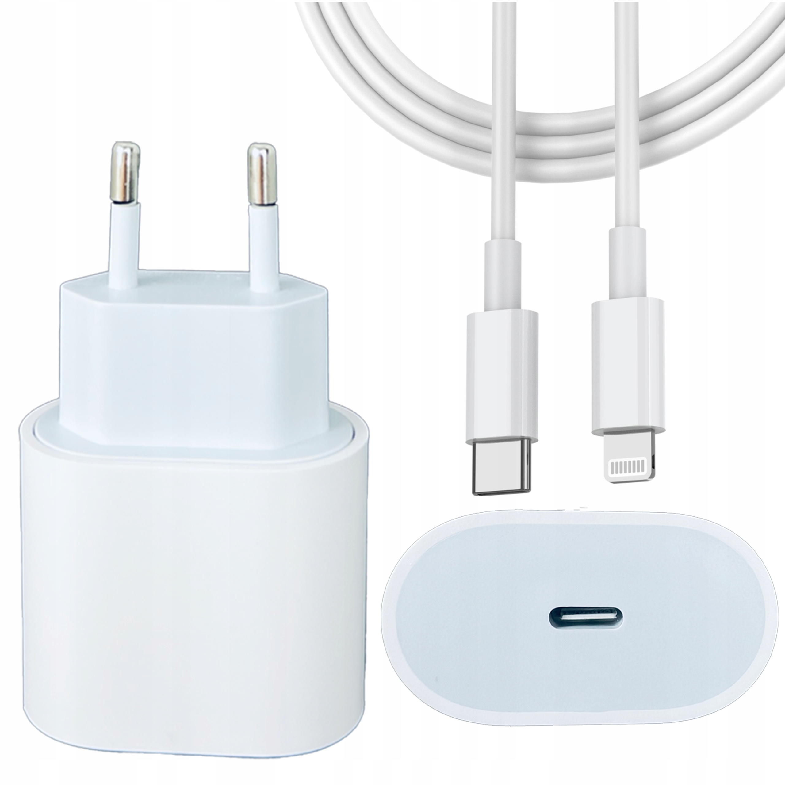 Фото - Зарядний пристрій Apple Ładowarka Sieciowa 20W Szybka Qc 3.0 Kabel Lighting 1M Do Iphone Fast 