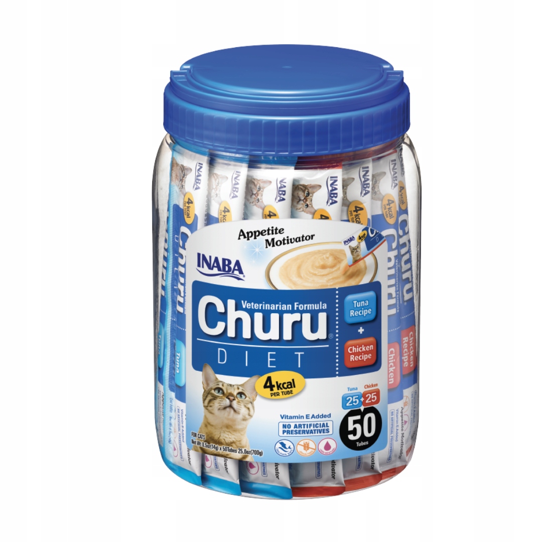 Levně Inaba Cat Churu Veterinarian Formula Diet 50x14g Pamlsek pro kočky Mix