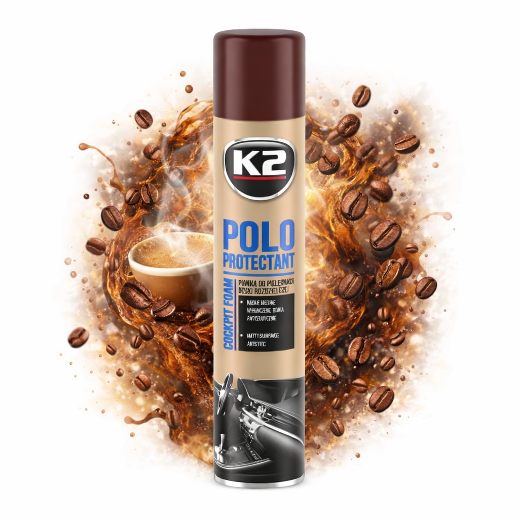 Pianka do czyszczenia kokpitu K2 Polo Protectant Mat 750ml Kawa