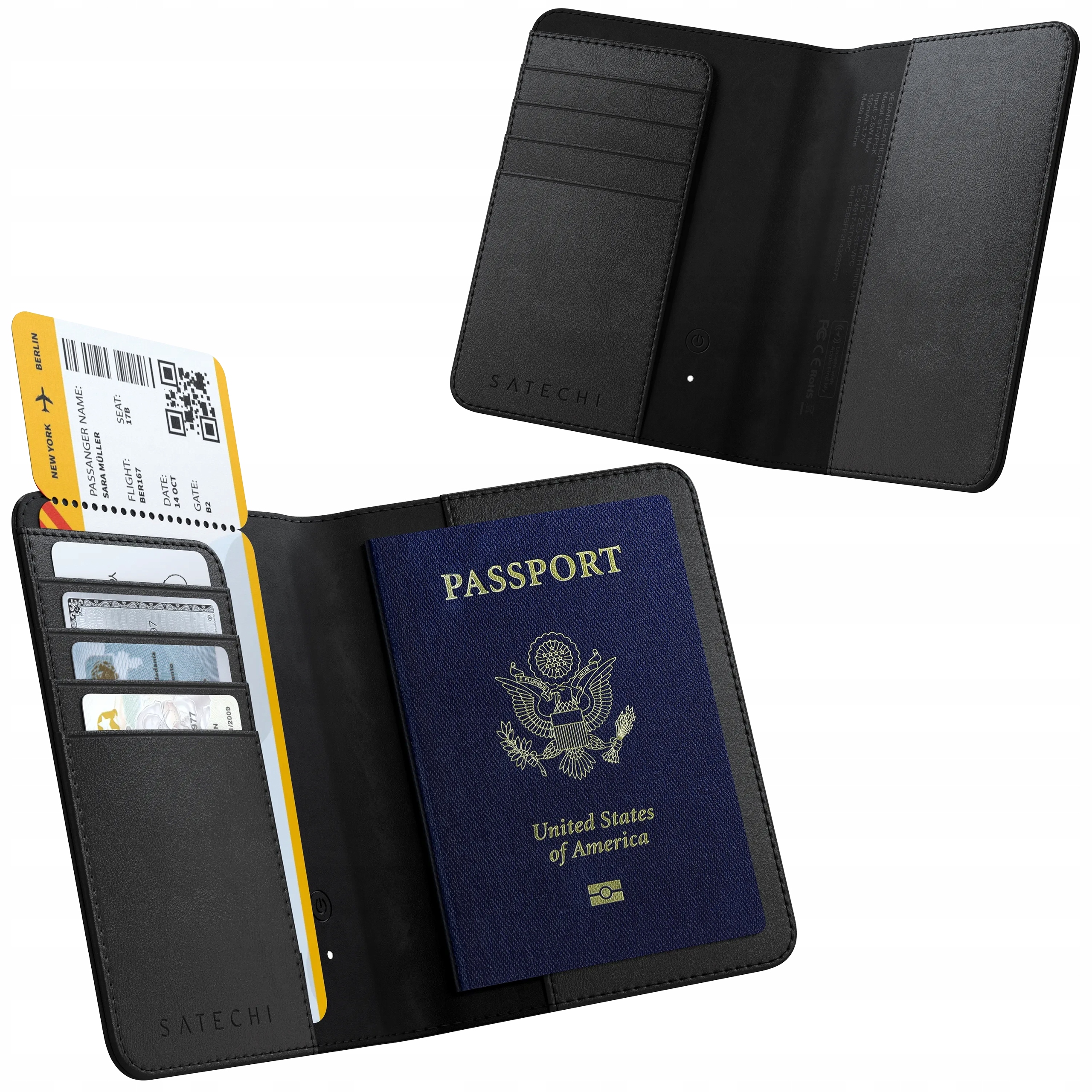 Satechi FindAll Passport – Pouzdro na cestovní pas s lokátorem Apple Find My