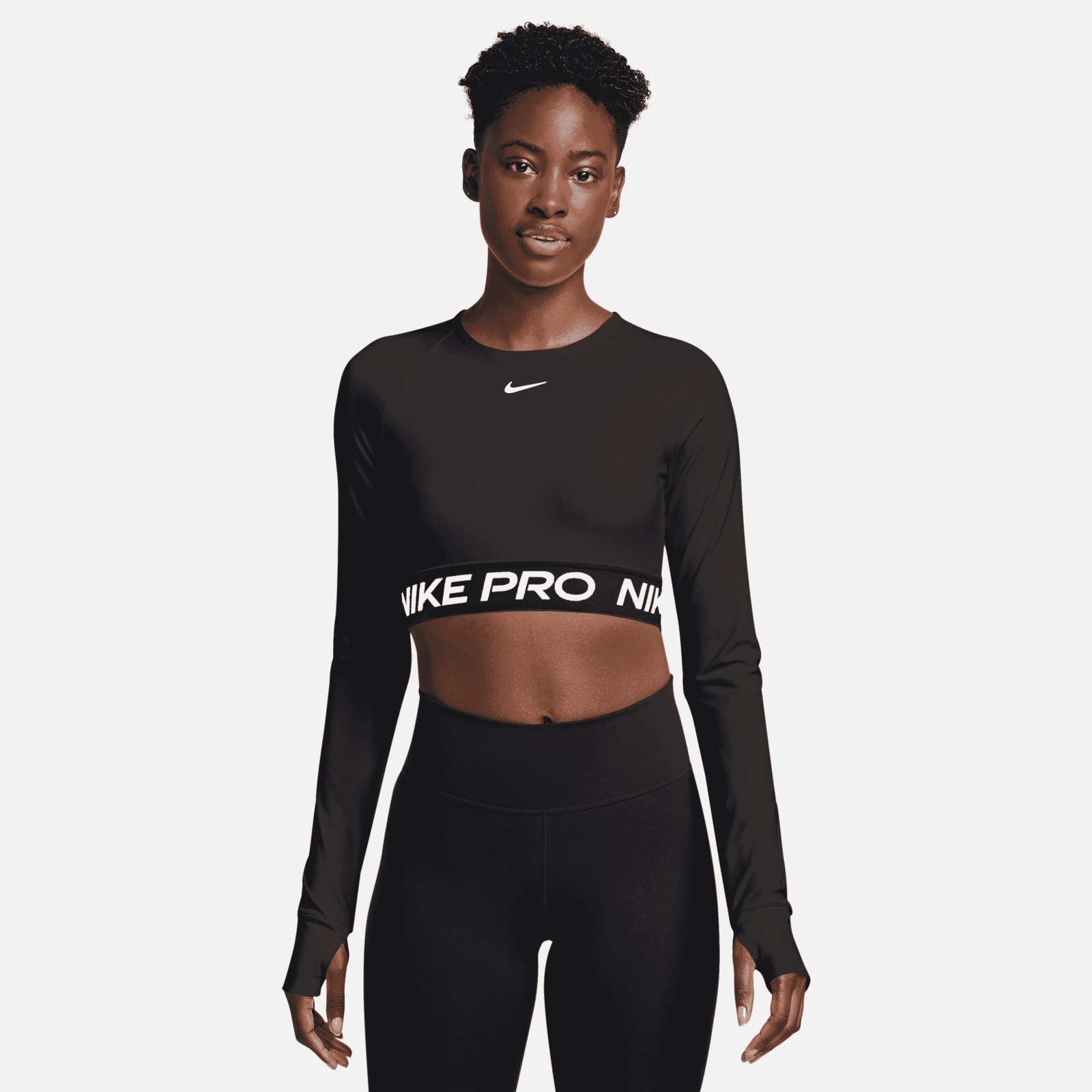 Dámské triko Nike Pro Womens Dri-FIT Cropped Long-Sleeve Top