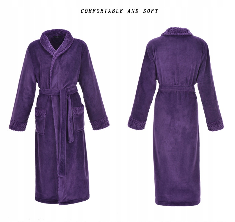 POLAROWY SZLAFROK DAMSKI DŁUGA ELEGANCKI CIEPLY MĘKKI GRUBA KIESZEŃ JAKOŚĆ Materiał dominujący polar