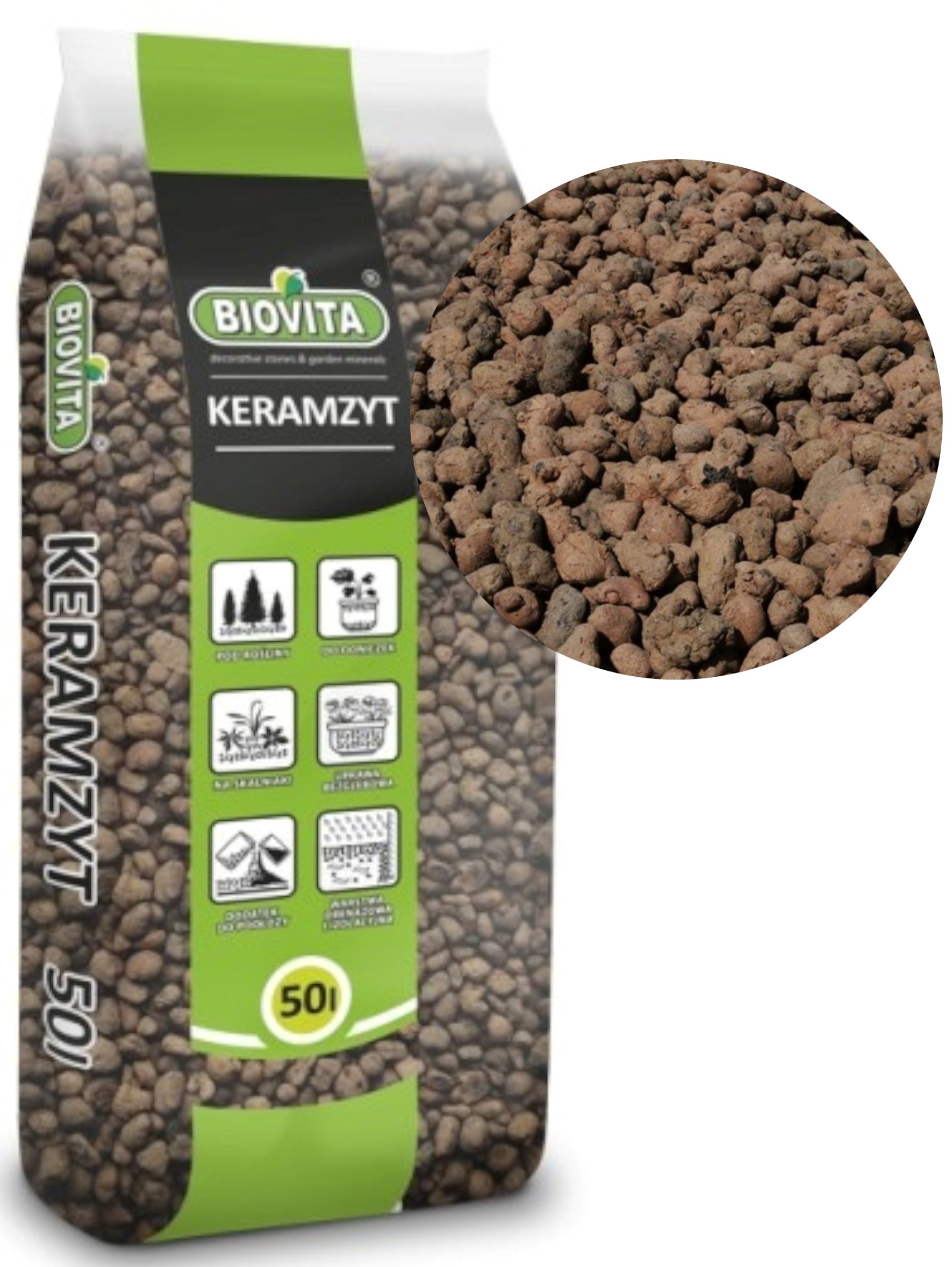 

Keramzyt Ogrodniczy 8-16mm 50L Biovita