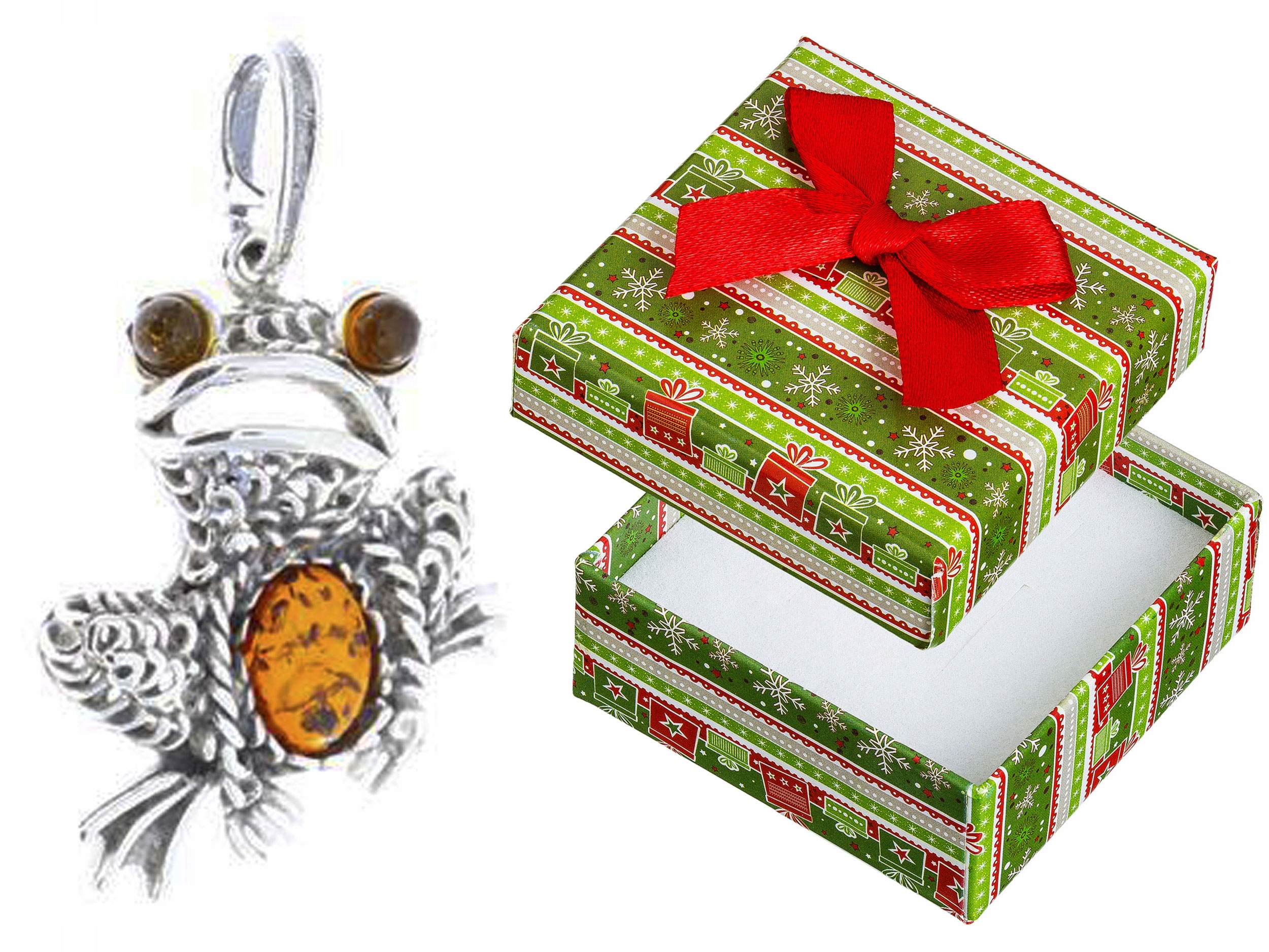 Stříbrný Přívěsek Žába s jantarem Oxidovaný přívěsek Žabka 925