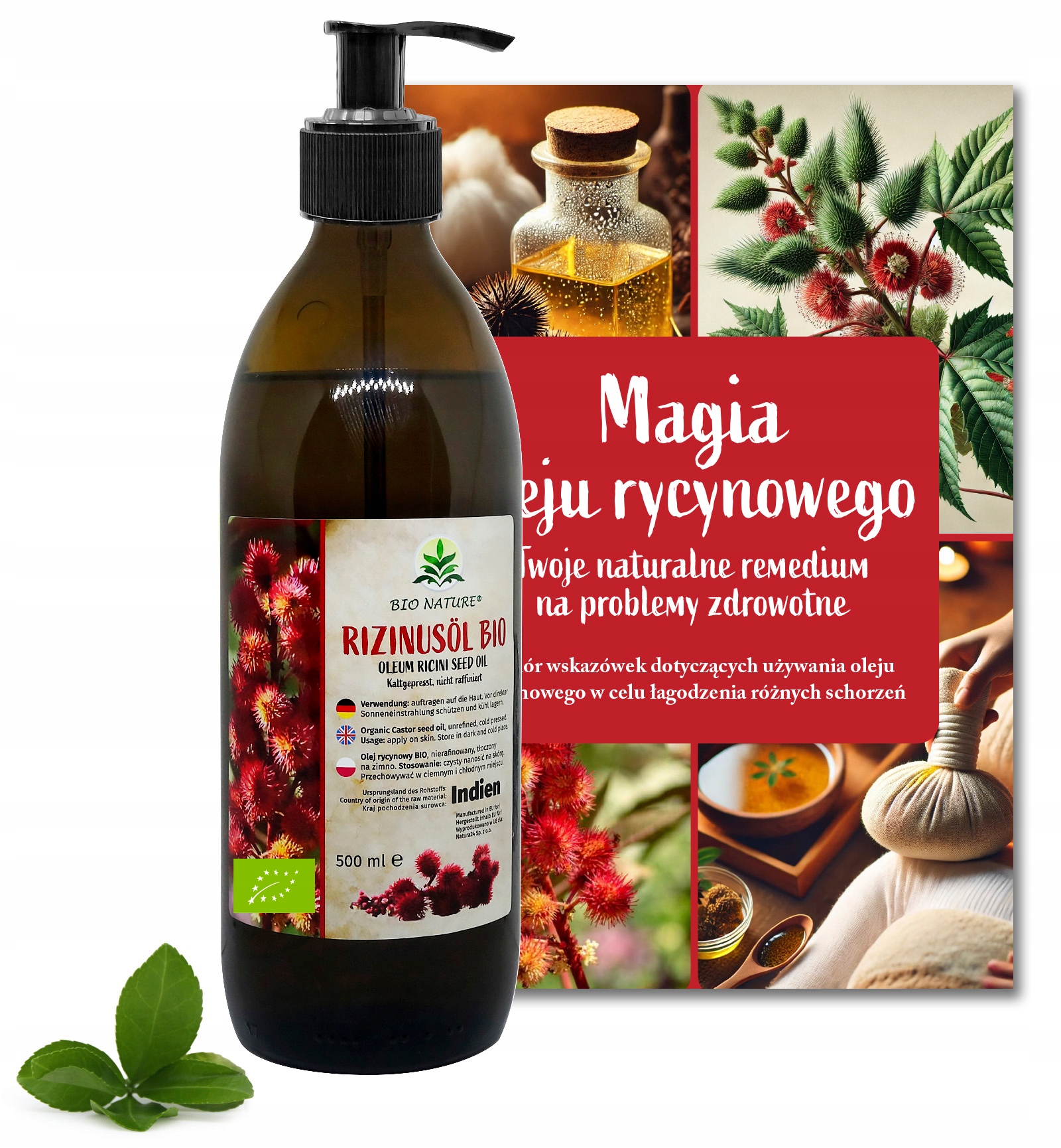 Olej rycynowy Bio tłoczony na zimno 500ml Poradnik e-book pdf