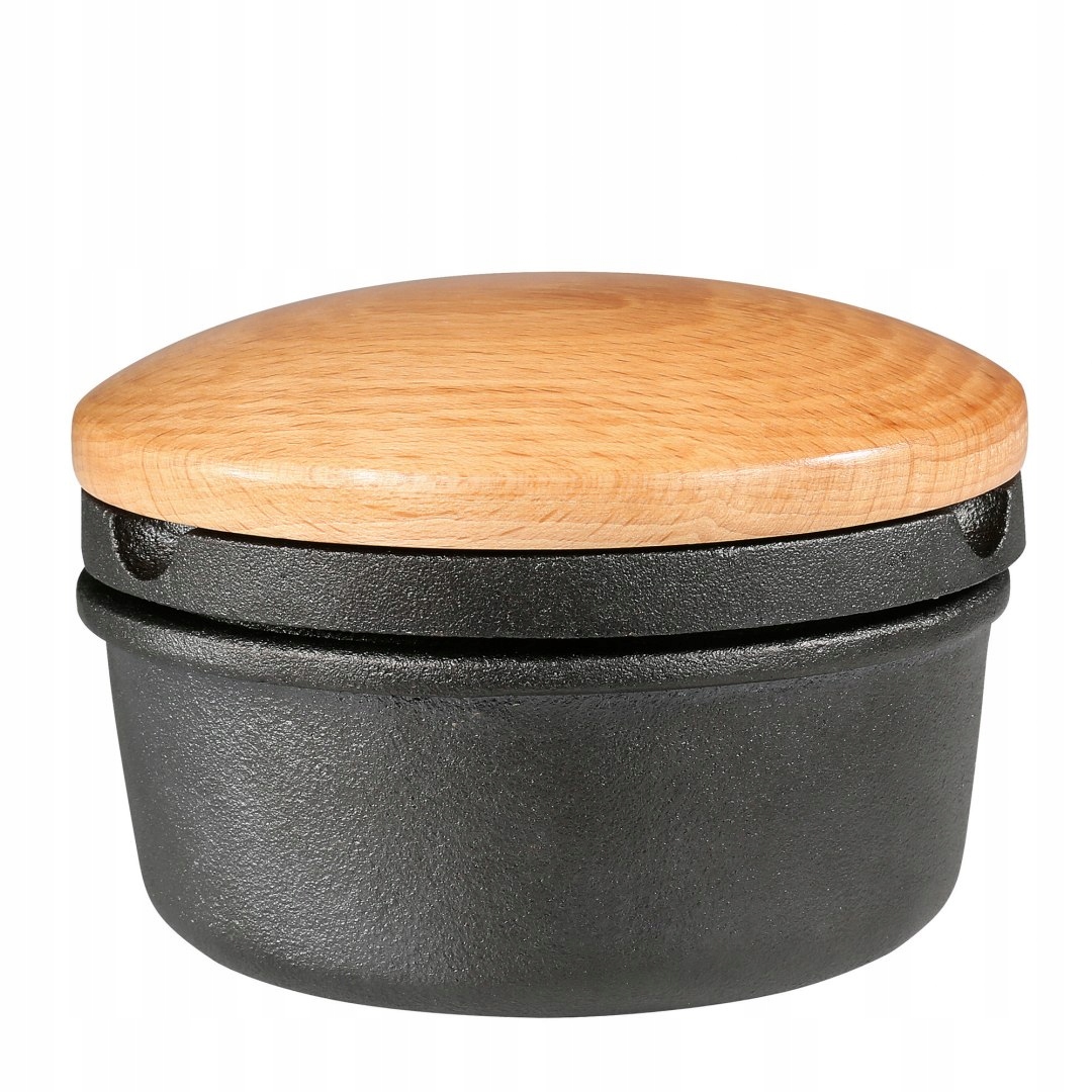 Litinový hmoždíř na koření s víkem XL, 11 cm