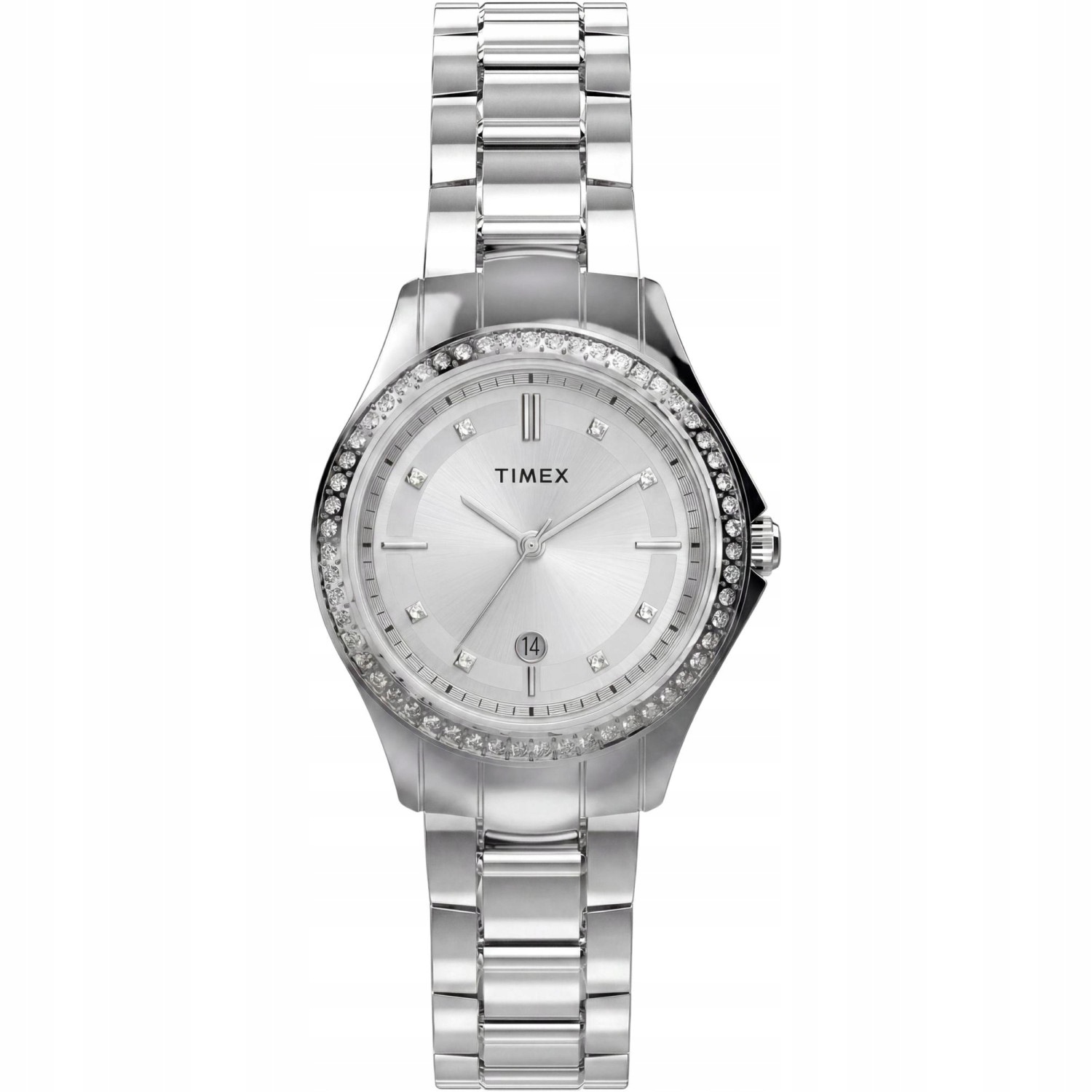 Dámské hodinky Timex TW6A04500 Zirkony stříbrné