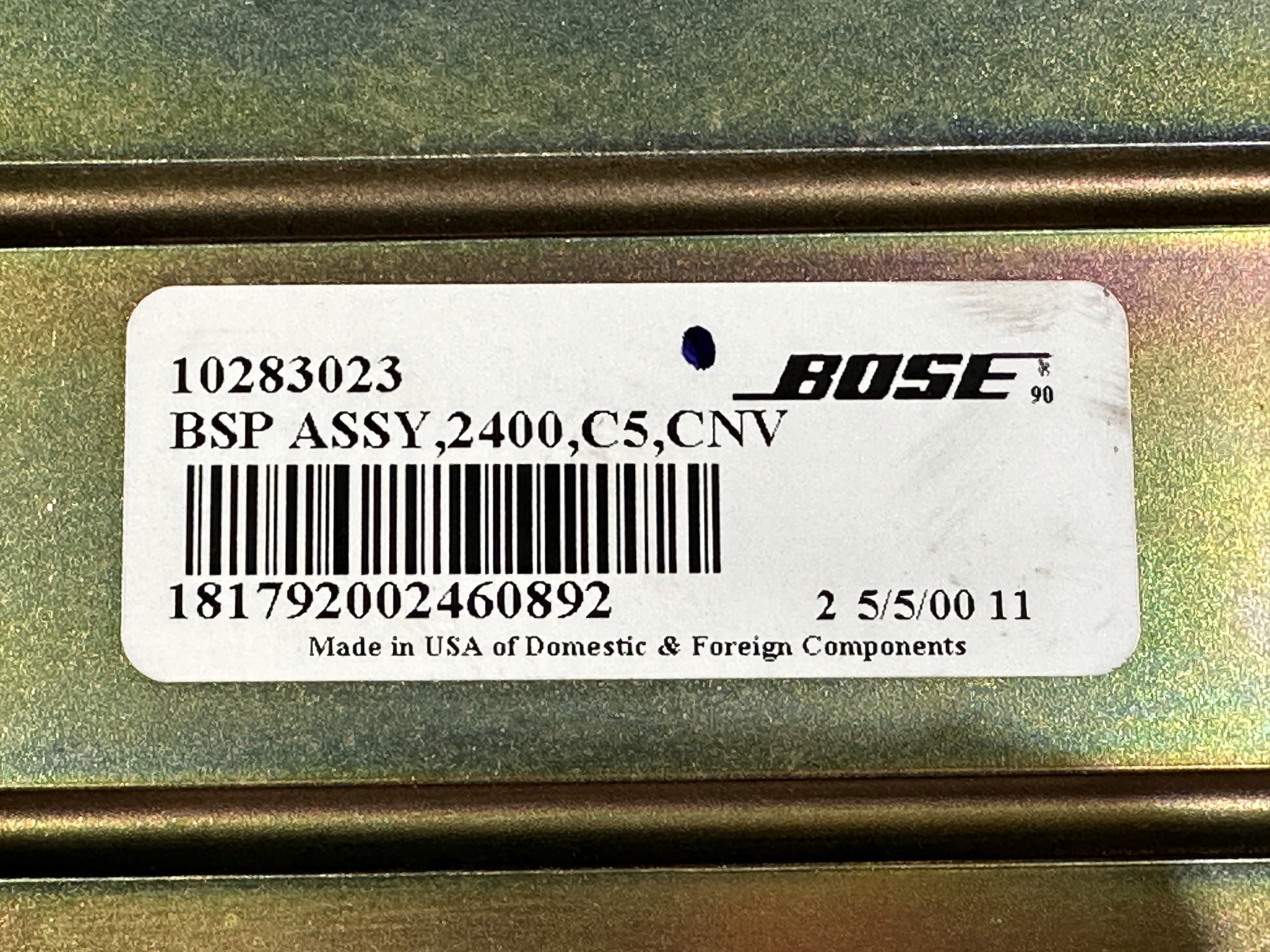 amplifier module audio dzwieku Chevrolet Corvette C5 1997 - 2004