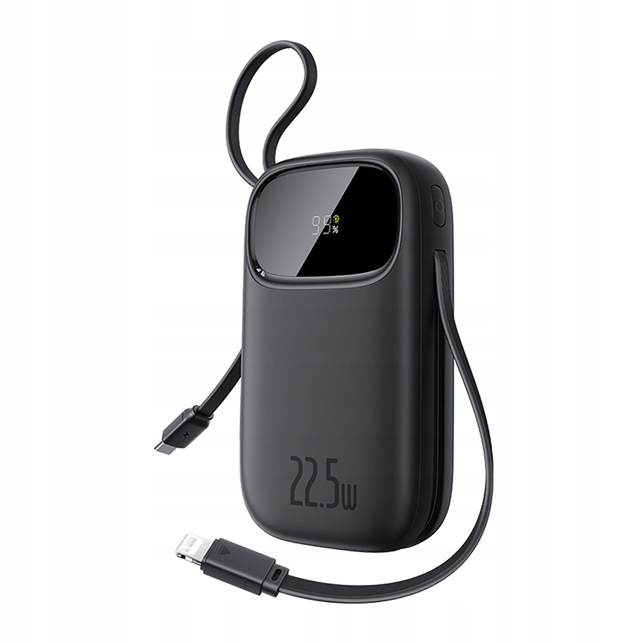 Powerbanka 20000 mAh 22.5 W s displejem a kabely Usb-c pro iPhone Lightning