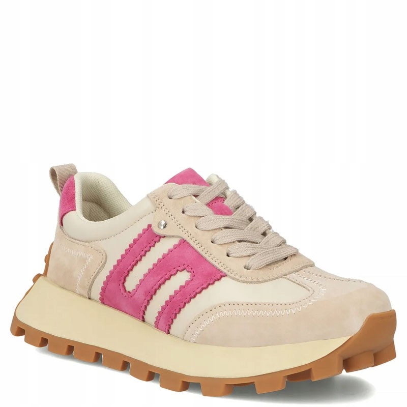 Filippo DP6743 Béžovo Růžové Kožené Tenisky 41