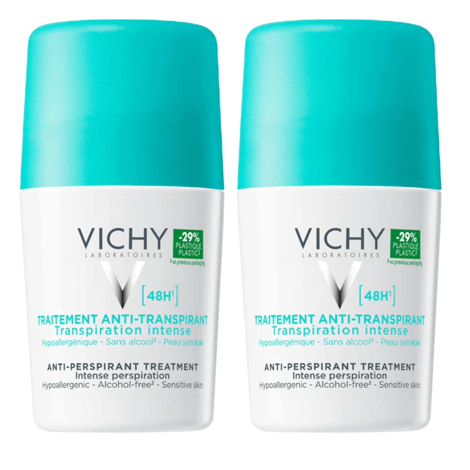 Zestaw Vichy Deo Antyperspirant Roll-On 48H przeciw poceniu 2x50 ml