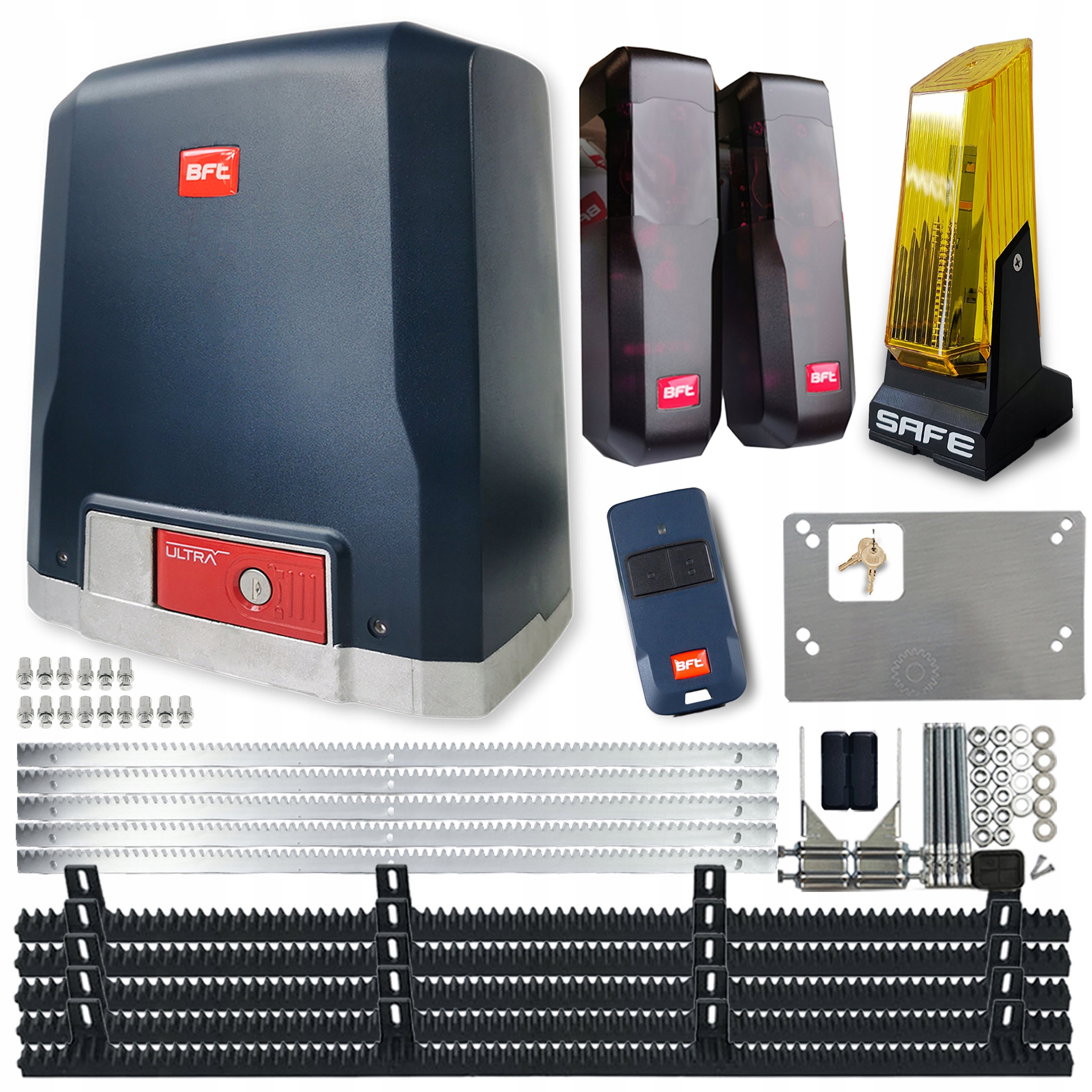 Set Pohon posuvné Vraty Bft Deimos Ultra B600 kg automat na dálkové ovládání lampa