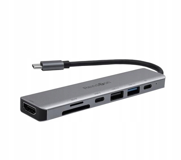 Usb hub Reinston EHUB05 7v1 Hdmi microSD Sd 2x Usb 2x Usb-c