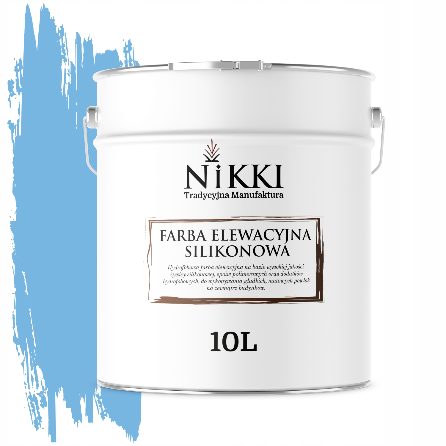 Fasádna fasádna farba 10L na vonkajšiu omietku Uv modrá Rôzne farby