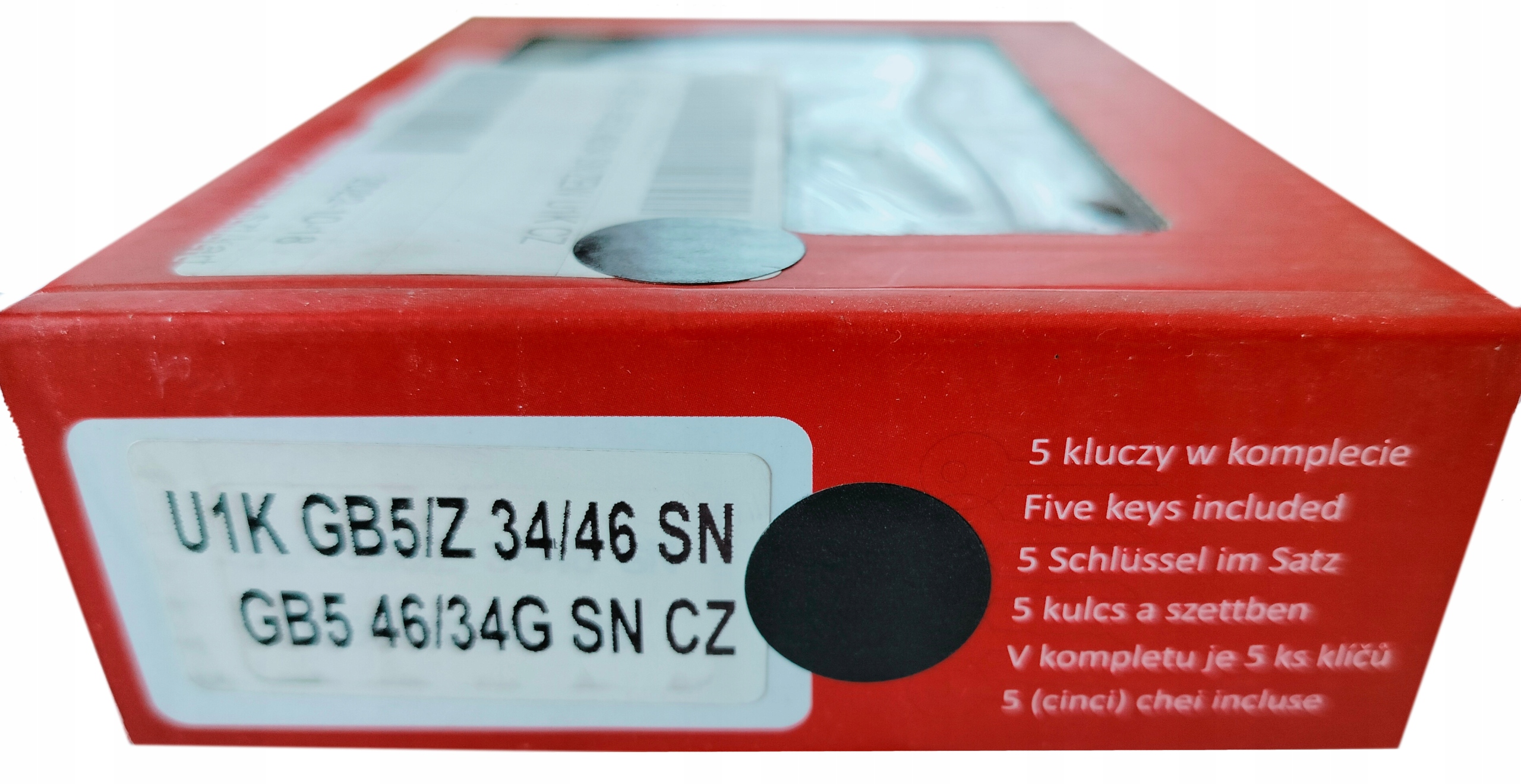 Vložky sys jednoho dveřního klíče Delta ozubené kolo Zew Černé