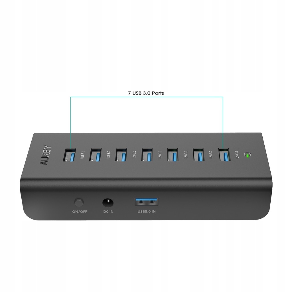 AUKEY CB-H3 Aktywny HUB USB 7xUSB 3.0 + ZASILACZ Producent Aukey