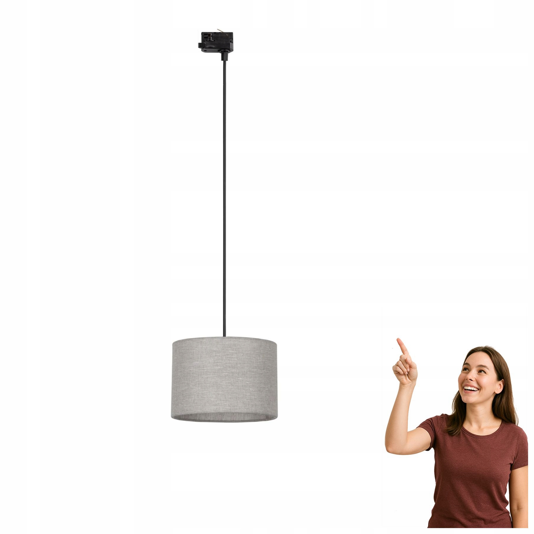3-fázová závesná koľajnicová lampa Tracer Linen 30 10694 Tk Lighting