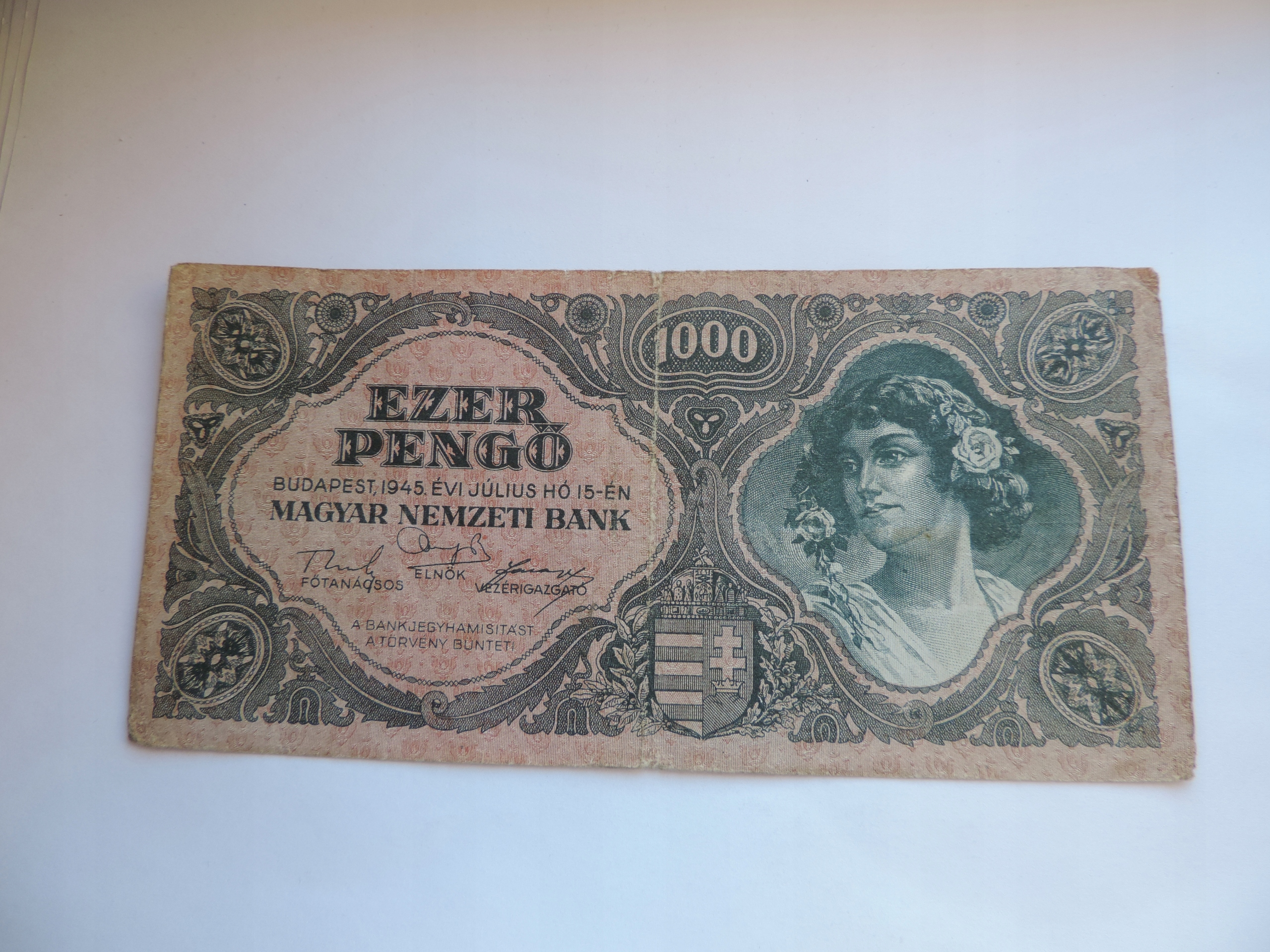 WĘGRY 1000 PENGO 1945